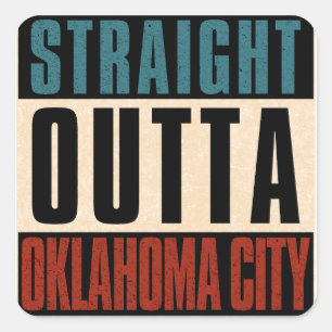 Adesivo Quadrado Hetero Outta Oklahoma City Oklahoma OK