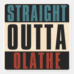 Adesivo Quadrado Hetero Outta Olathe Kansas KS