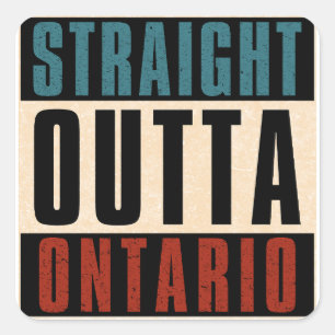 Adesivo Quadrado Hetero Outta Ontario California CA