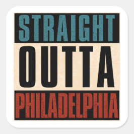 Adesivo Quadrado Hetero Outta Philadelphia Pennsylvania PA EUA