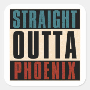 Adesivo Quadrado Hetero Outta Phoenix Arizona AZ EUA