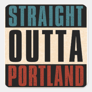 Adesivo Quadrado Hetero Outta Portland Oregon OR