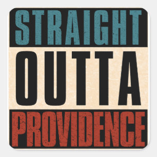 Adesivo Quadrado Hetero Outta Providence Rhode Island RI