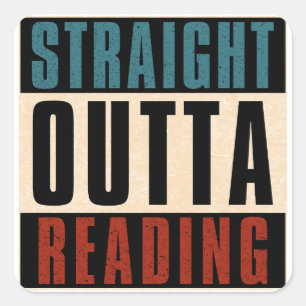Adesivo Quadrado Hetero Outta Reading PA da Pensilvânia