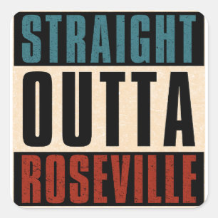 Adesivo Quadrado Hetero Outta Roseville Califórnia CA