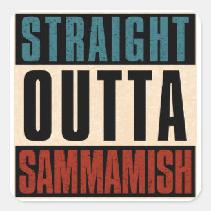Adesivo Quadrado Hetero Outta Sammamish Washington WA