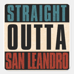 Adesivo Quadrado Hetero Outta San Leandro California CA