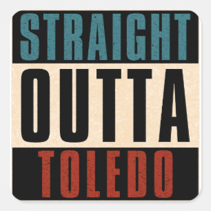 Adesivo Quadrado Hetero Outta Toledo Ohio OH