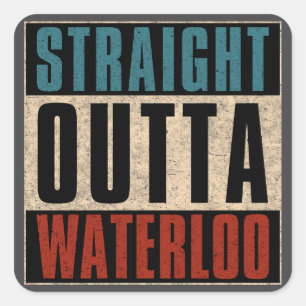 Adesivo Quadrado Hetero Outta Waterloo Iowa IA