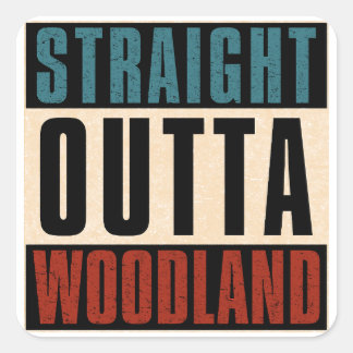 Adesivo Quadrado Hetero Outta Woodland California CA
