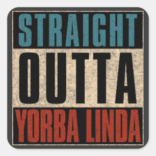Adesivo Quadrado Hetero Outta Yorba Linda California CA