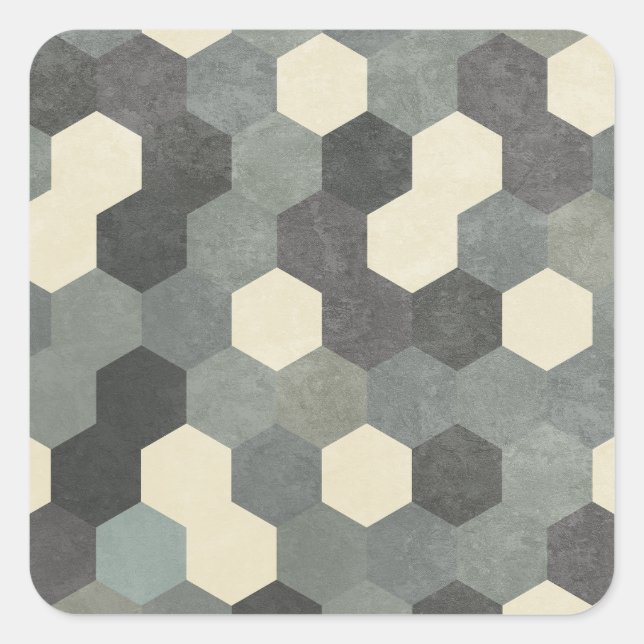 Adesivo Quadrado Hexagon Pattern (Frente)