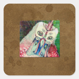 Adesivo Quadrado Híbrido animal 3