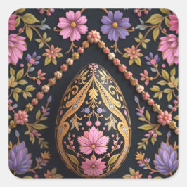 Adesivo Quadrado Hidden Easter Egg in the Garden