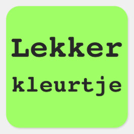 Adesivo Quadrado HIER BEN IK koffer sticker