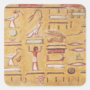 Adesivo Quadrado Hieroglyphics, do túmulo de Seti I