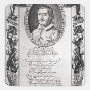 Adesivo Quadrado Hieronymus Frescobaldi, gravado pelo cristão