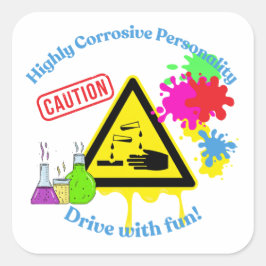 Adesivo Quadrado Highly Corrosive Personality Class 8 ADR Trucker
