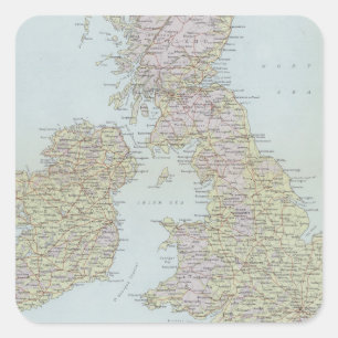 Adesivo Quadrado Highroads principais das ilhas britânicas