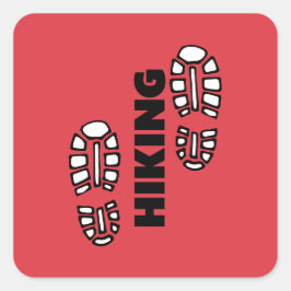 Adesivo Quadrado Hiking Boots