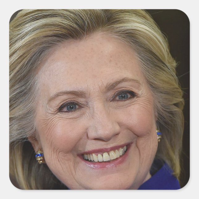 Adesivo Quadrado Hillary Clinton (Frente)