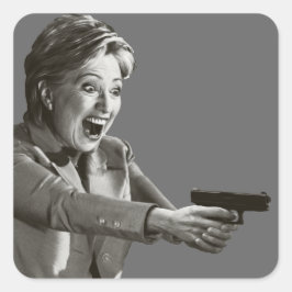 Adesivo Quadrado Hillary Shooter