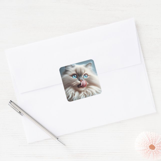 Adesivo Quadrado Himalayan Cat (Envelope)