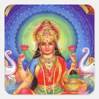 Adesivo Quadrado Hindu Goddess Lakshmi Maa