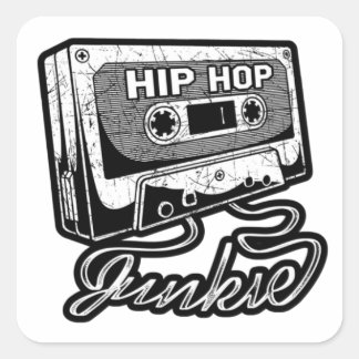 Adesivo Quadrado Hip Hop Junkie Ouro Era Rap