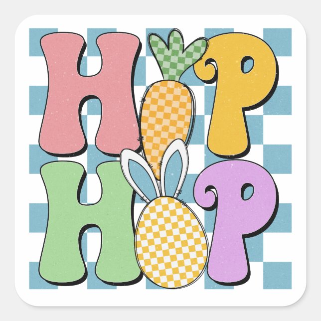 Adesivo Quadrado HipHop Retroativo (Frente)