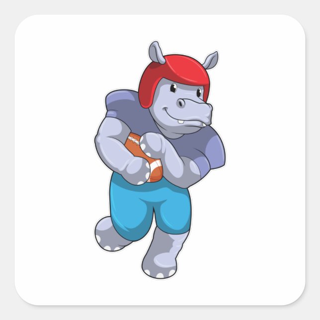 Adesivo Quadrado Hippo no Futebol (Frente)