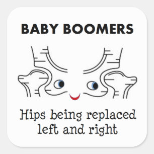 Adesivo Quadrado Hips do Baby Boomer