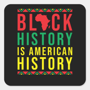 Adesivo Quadrado História Negra Mês História Americana
