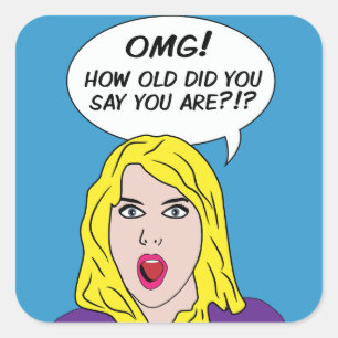 ADESIVO QUADRADO HISTÓRIAS EM QUADRINHOS RETRO