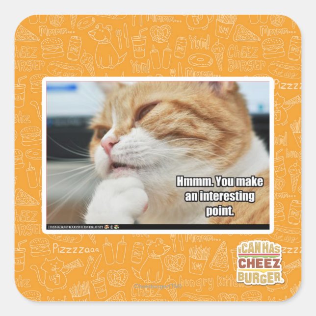 Adesivo Quadrado Hmmm. (Frente)