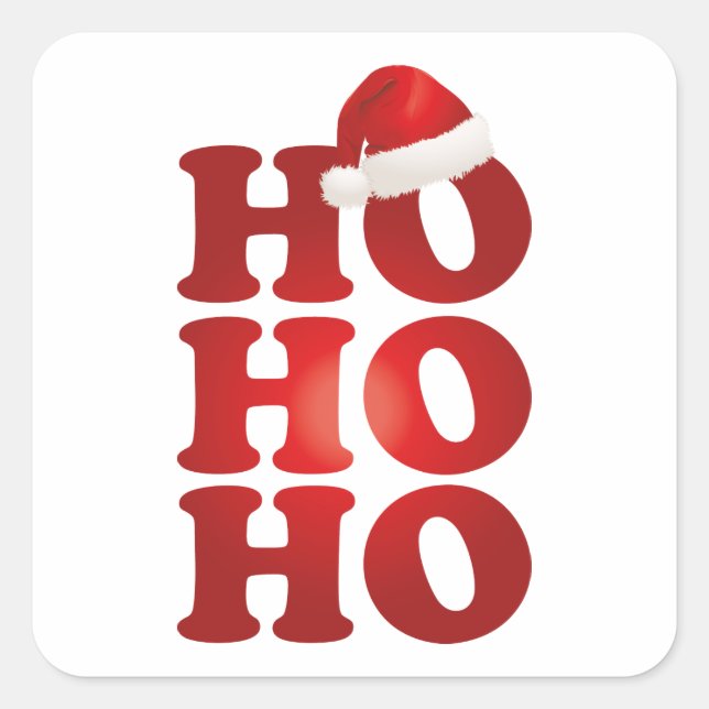 ADESIVO QUADRADO HO HO (Frente)
