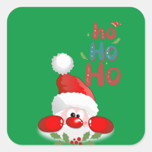 Adesivo Quadrado Ho, ho, ho! Merry Christmas Square Sticker
