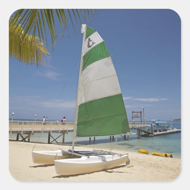 Adesivo Quadrado Hobie Cat, Plantation Island Resort (Frente)