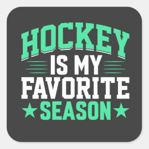 Adesivo Quadrado Hockey é minha estação favorita