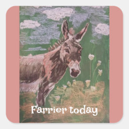 Adesivo Quadrado hoje mais distante (burro feminino)