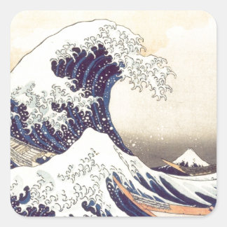 Adesivo Quadrado Hokusai 'The Excelente Wave' Sticker