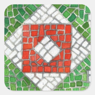 Adesivo Quadrado HOLIDAY MOSAIC Grandes Pinheiros Quadrados