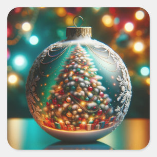 Adesivo Quadrado Holiday Sparkle