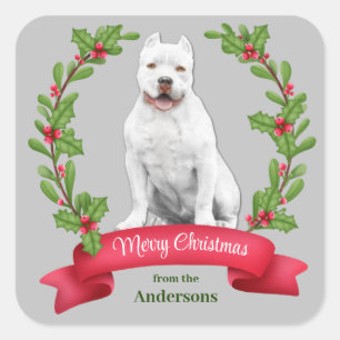 Adesivo Quadrado Holly Banner White Pit Touro Natal