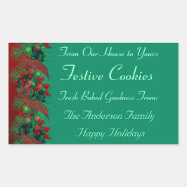 Adesivo Quadrado Holly e a Comida do Pine Holiday