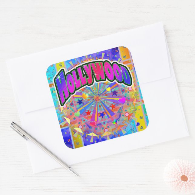 Adesivo Quadrado Hollywood Cosmic Unity Sticker (Envelope)