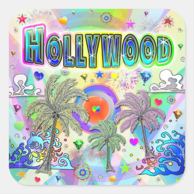 Adesivo Quadrado Hollywood Deep Dream Sticker (Frente)
