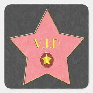 Adesivo Quadrado Hollywood Star Stickers