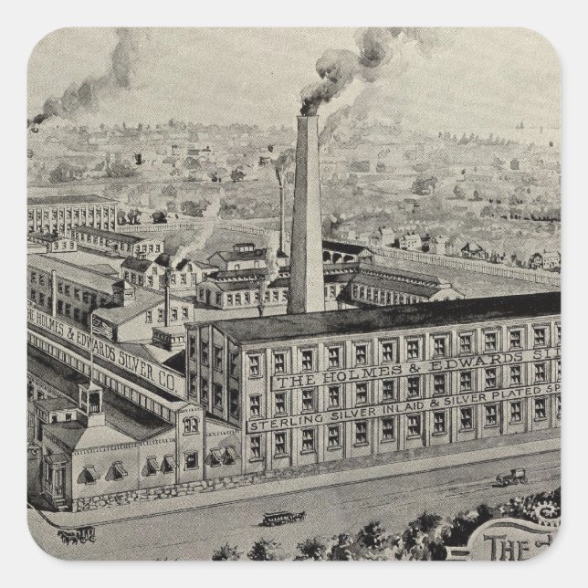 Adesivo Quadrado Holmes & Edwards Silver Co (Frente)