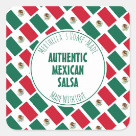 Adesivo Quadrado Home Feito AUTÊNTICO MEXICAN SALSA